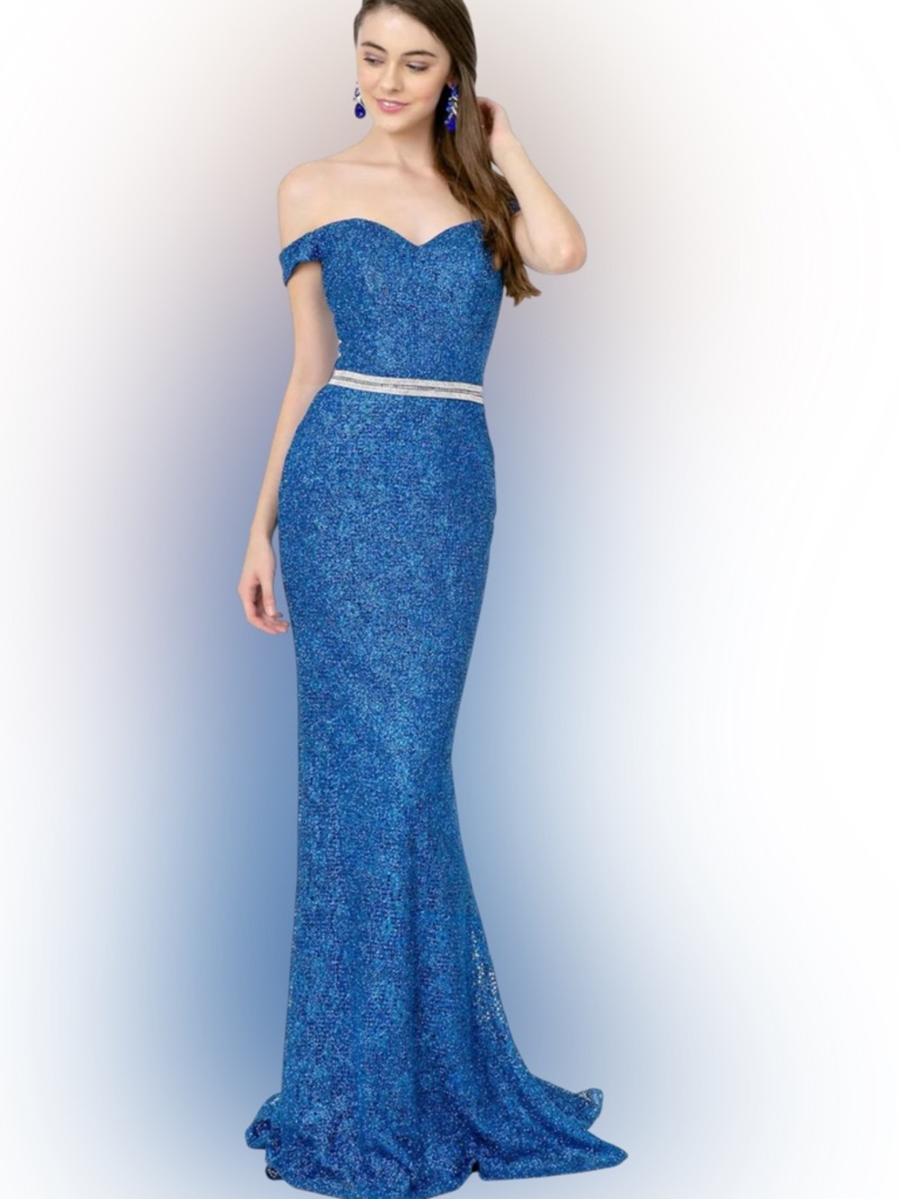 Royal Blue Sequin Gown